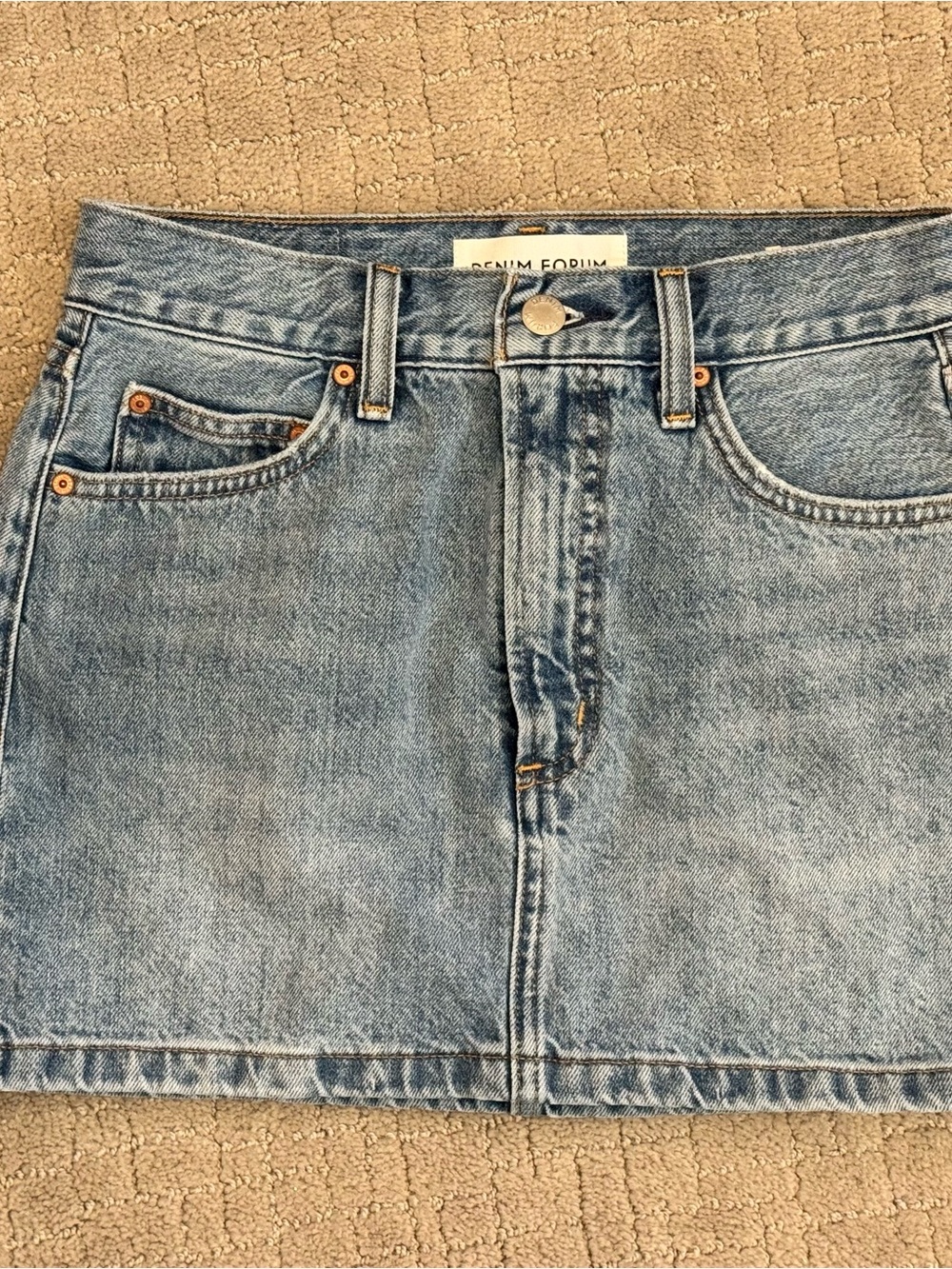 Aritzia Denim Forum Light Blue Denim Mini Skirt size 24